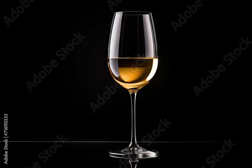 White wine in solitary setting