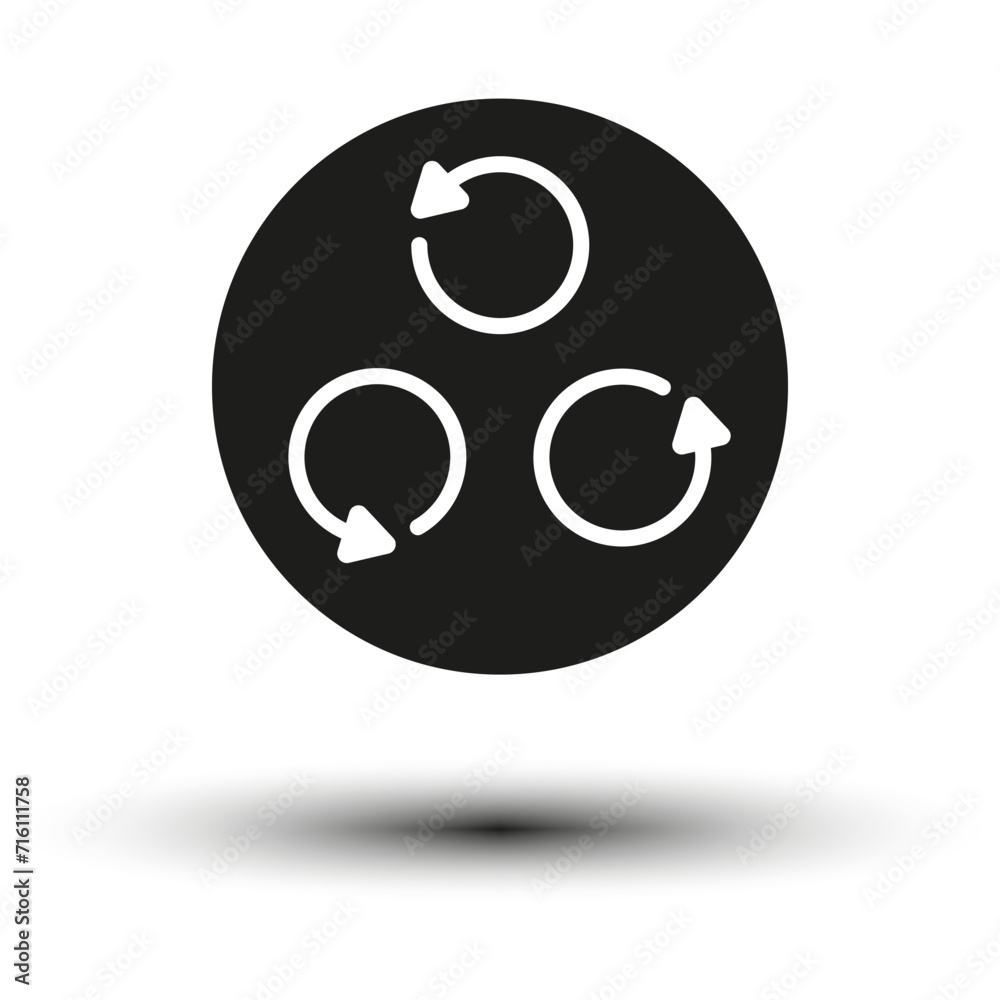 Fototapeta premium Rotation icon. Vector illustration. EPS 10.