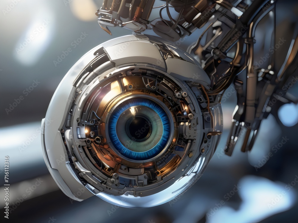 Fototapeta premium eye of a cyborg