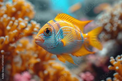 Beautiful and cute fish in the sea