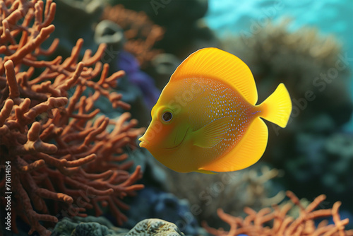 Beautiful and cute fish in the sea
