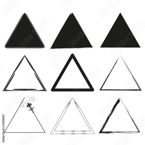 Grunge Triangle Shape. Vector illustration. EPS 10.