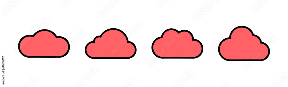 Cloud icon set illustration. cloud sign and symbol Cloud icon set illustration. cloud sign and symbol