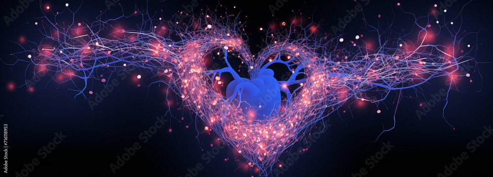 a heart shape using programming code syntax Each - obrazy, fototapety, plakaty 