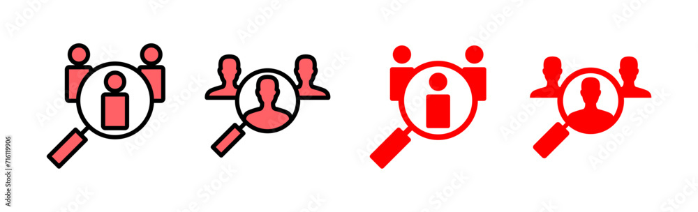 Hiring icon set illustration. Search job vacancy sign and symbol. Human resources concept. Recruitment Hiring icon set illustration. Search job vacancy sign and symbol. Human resources concept. Recruitment