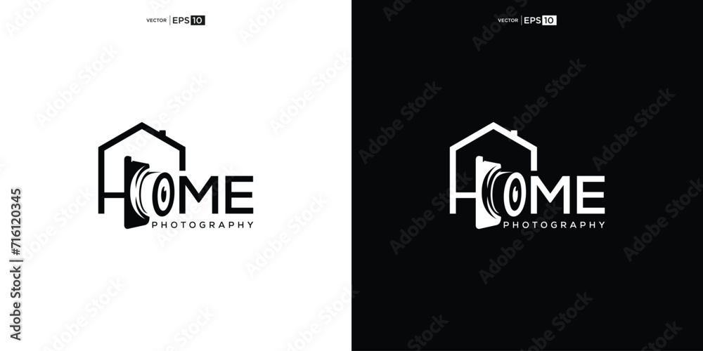 Fototapeta premium Home Photography Wordmark logo design inspiration