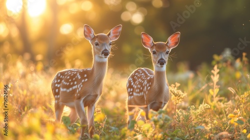 Two deers in the wild © KhaizanGraphic