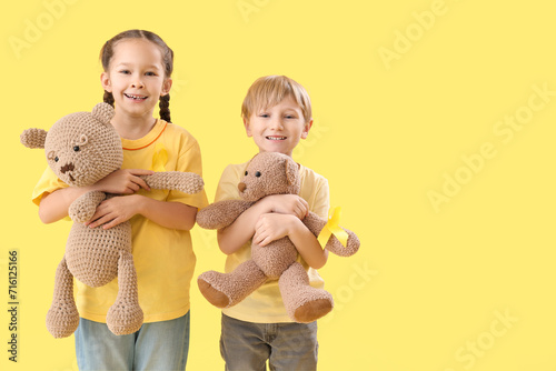 Cute little children with y...