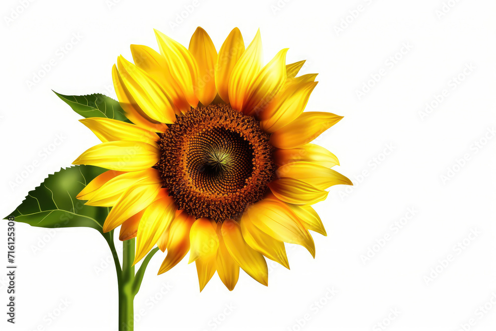 Obraz premium Sunflower flowers set isolated. PNG with transparent background. Flat lay. 