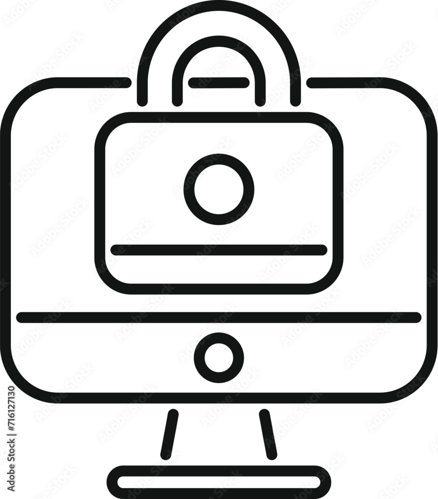 Data lock protect icon outline vector. Internet legal. Process access key Data lock protect icon outline vector. Internet legal. Process access key