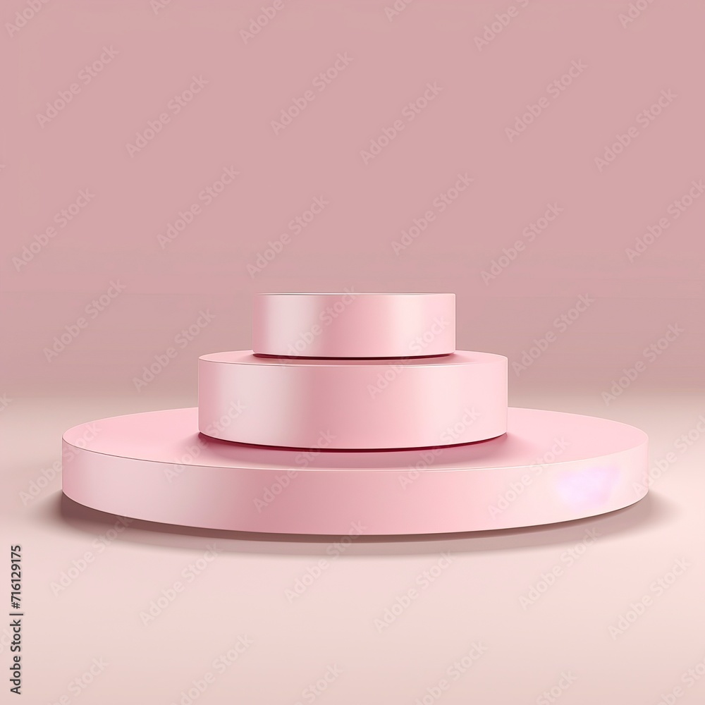  3D realistic podium for your product showcase. Blank Vector 3d illustration