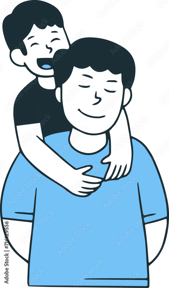 Father Day Illustration Vector Element