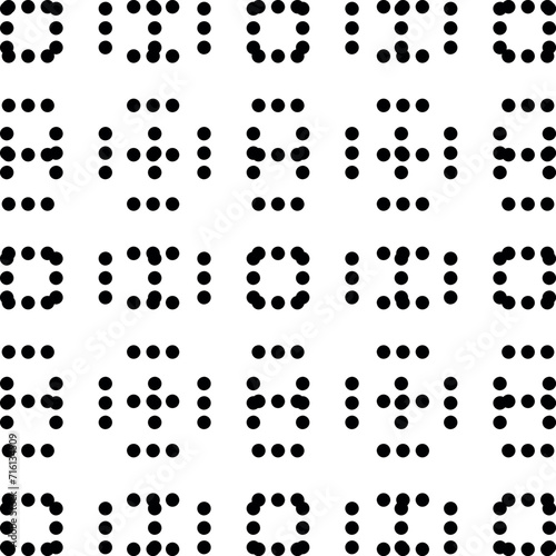 Many dots line up and form different shapes