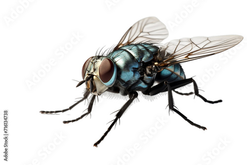 a fly with a fly on its face, Isolated on transparent PNG background, Generative ai © anita