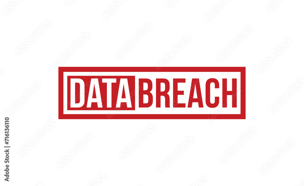 Data Breach Red Rubber Stamp vector design. Data Breach Red Rubber Stamp vector design.