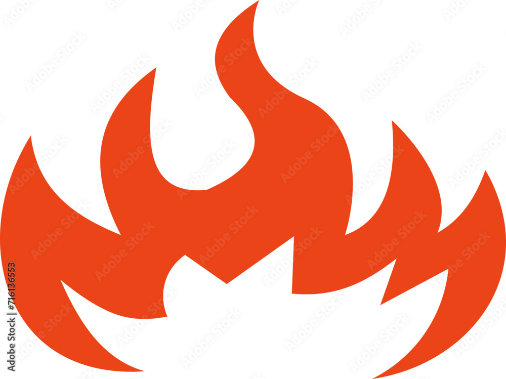 Red Fire Flame Doodle