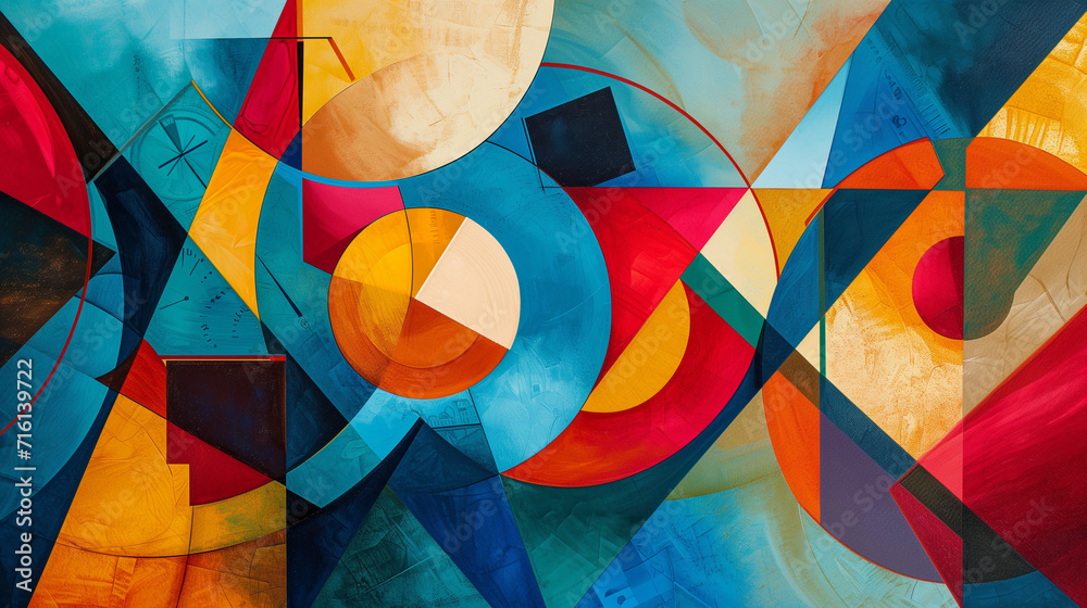 Fototapeta premium Abstract Geometric Mosaic in Color