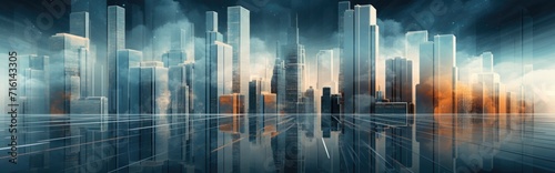 Abstract background. Modern city metropolis. Urban design, architecture and form.