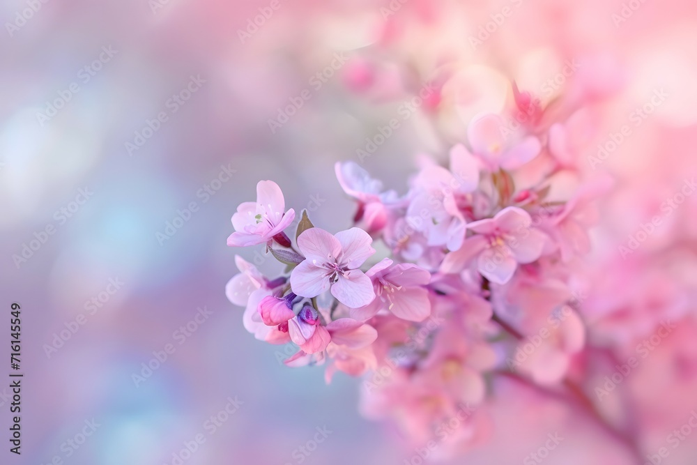 An ethereal display of delicate flowers in a dreamy pastel setting evokes a sense of calm and serenity An ethereal display of delicate flowers in a dreamy pastel setting evokes a sense of calm and serenity