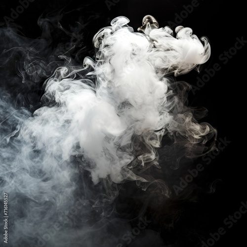 Smoke Fog on Black Background