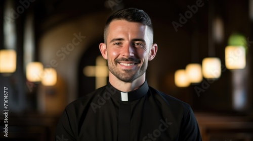 Friendly Catholic priest. Religion and culture.