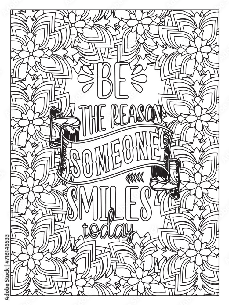 Zentangle Doodle floral pattern in black and white. Zentangle drawing. Page for coloring book interesting relaxing adults for  Motivational Quotes