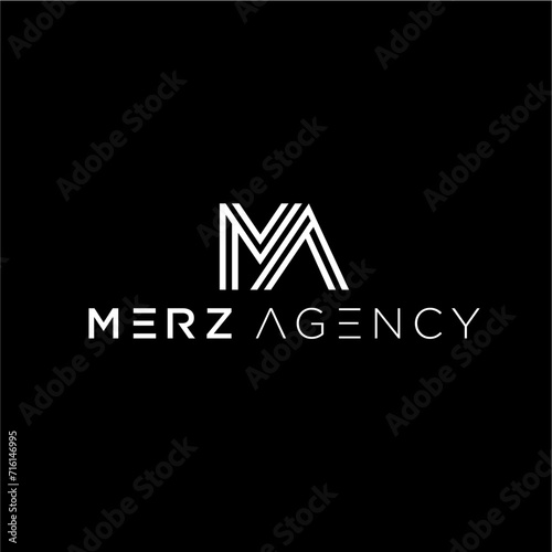 letter m a logo design 