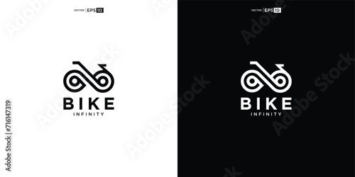 Bike Chain Cycle Cyclist Bicycle Infinity Logo Design Inspiration
