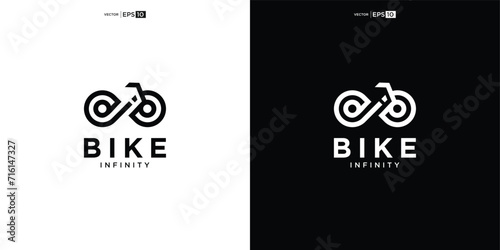 Bike Chain Cycle Cyclist Bicycle Infinity Logo Design Inspiration