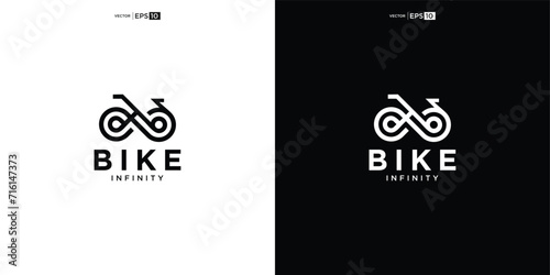 Bike Chain Cycle Cyclist Bicycle Infinity Logo Design Inspiration
