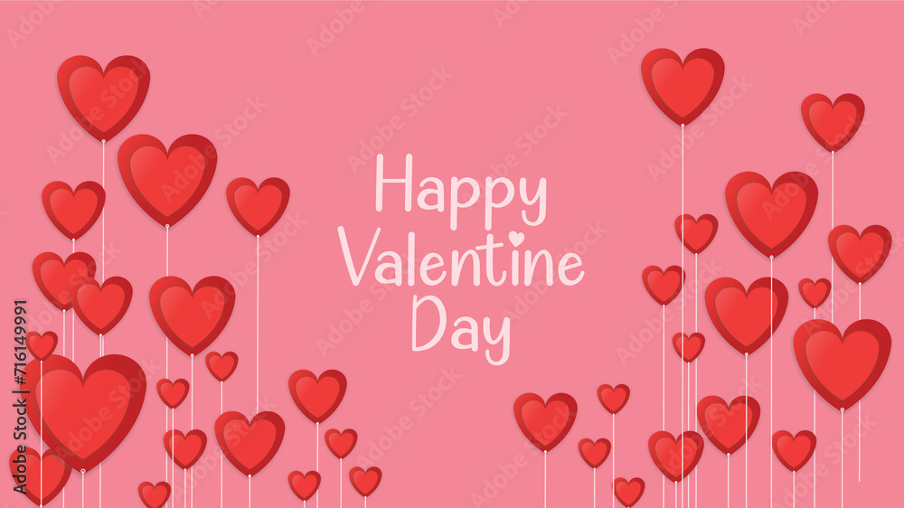 BACKGROUND HAPPY VALENTINE DAY COLOR PINK AND LOVE