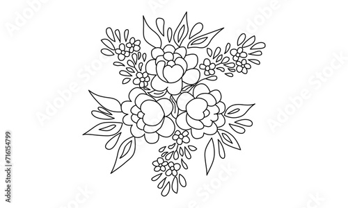 Fototapeta Naklejka Na Ścianę i Meble -  Embroidery flower design