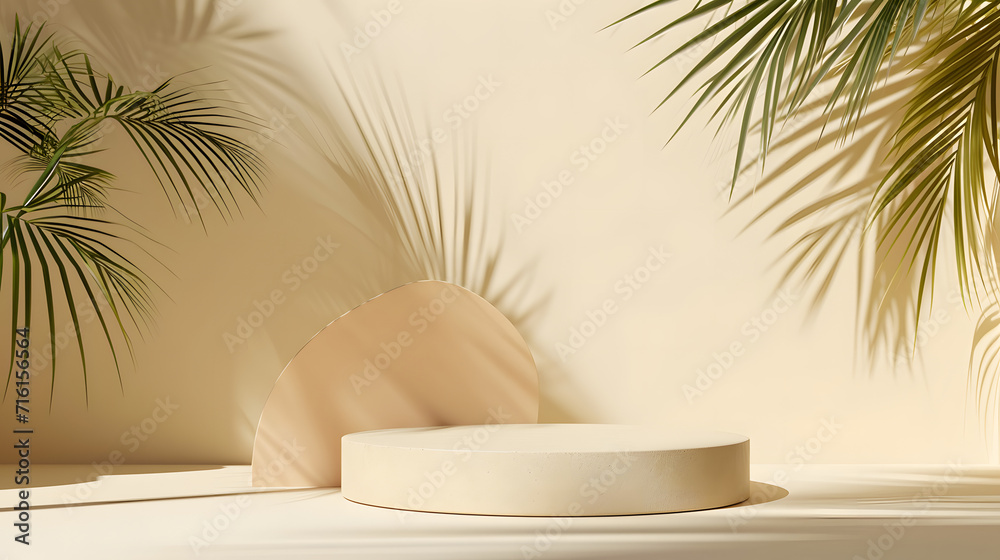 Round Object on Table Next to Plant, A Simple Composition Round Object on Table Next to Plant, A Simple Composition