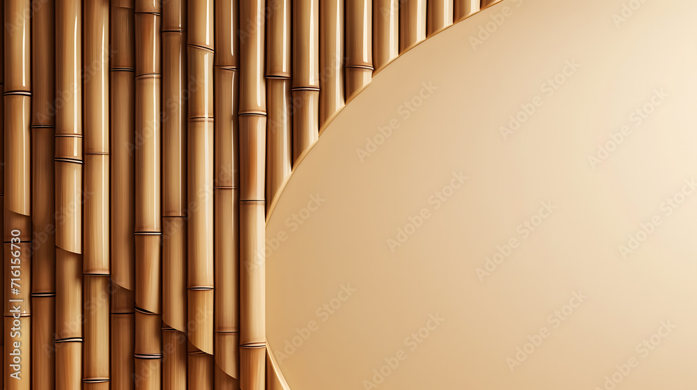 Abstract Bamboo Background With Curved Corner Abstract Bamboo Background With Curved Corner