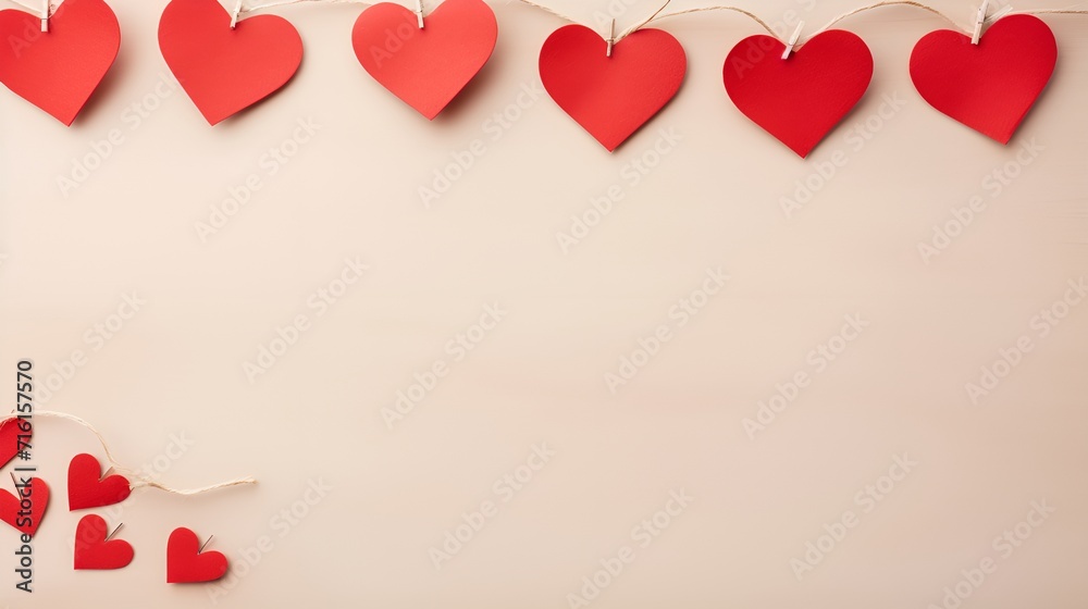 Love, Empty Banner Background with Heart Accents , love, empty banner background, heart accents