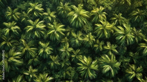 aerial view background palm trees