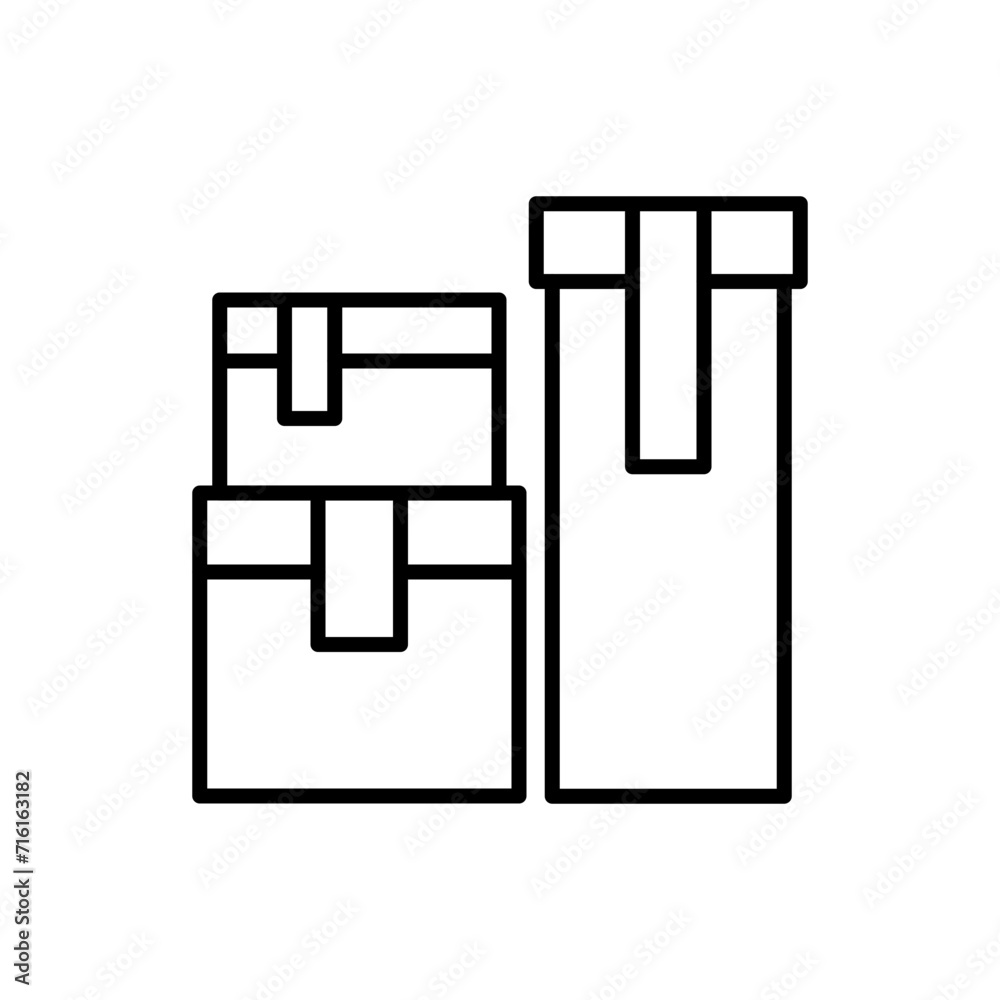 Package box outline icons, minimalist vector illustration ,simple transparent graphic element .Isolated on white background Package box outline icons, minimalist vector illustration ,simple transparent graphic element .Isolated on white background