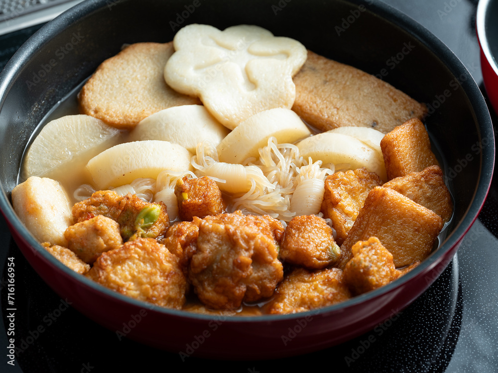 Oden, various kinds of fish cakes Oden, various kinds of fish cakes