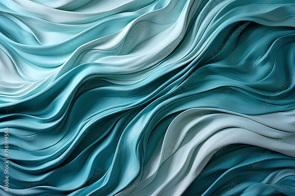 abstract blue wavy fabric background, generative ai abstract blue wavy fabric background, generative ai