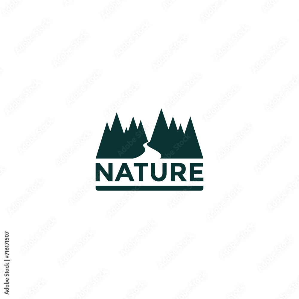 nature badge logo vector illustration