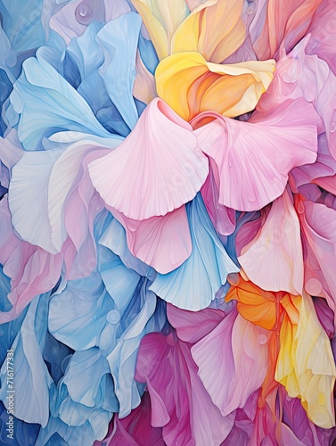 Rain-Kissed Flower Petals: A Contemporary Landscape of Contemporary Nature Wall Decor and Modern Art. © Michael