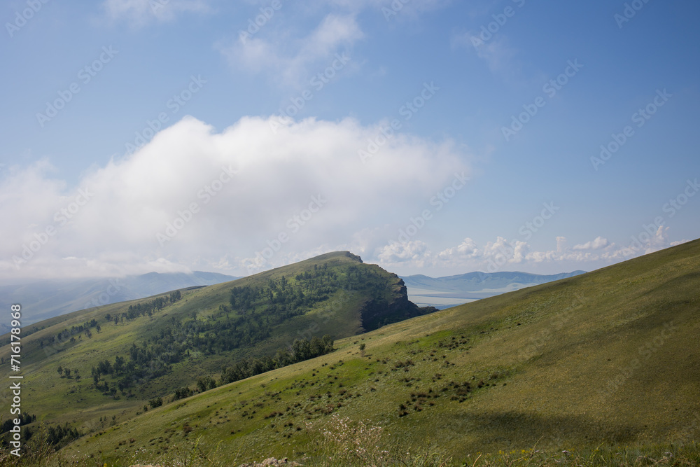 nature of Siberia, mountains and blue sky nature of Siberia, mountains and blue sky