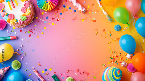 Vibrant party supplies, cascading balloons, and a candy-filled wonderland make for a truly memorable birthday celebration