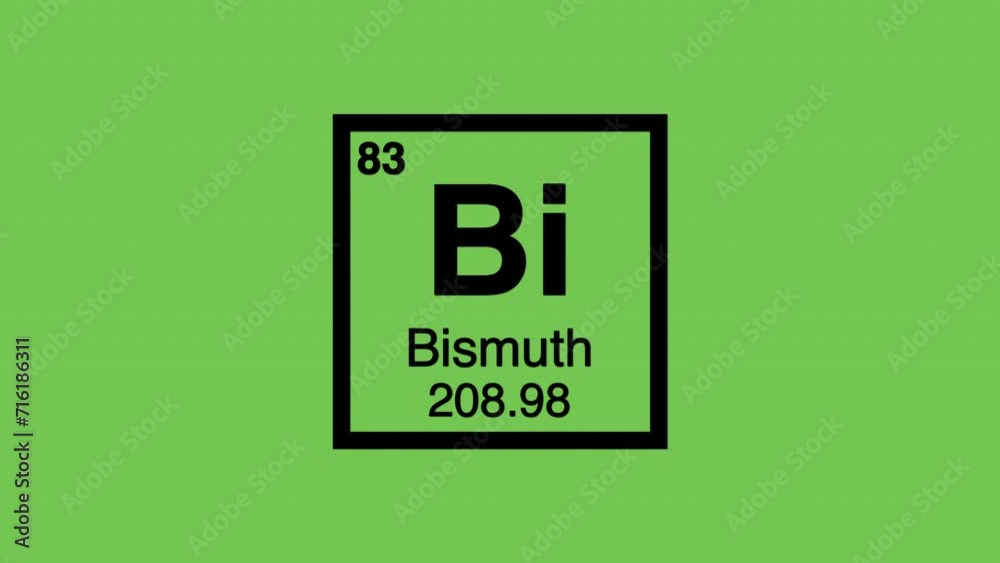 83 bismuth bi black title element graphic periodic table chroma green screen 83 bismuth bi black title element graphic periodic table chroma green screen