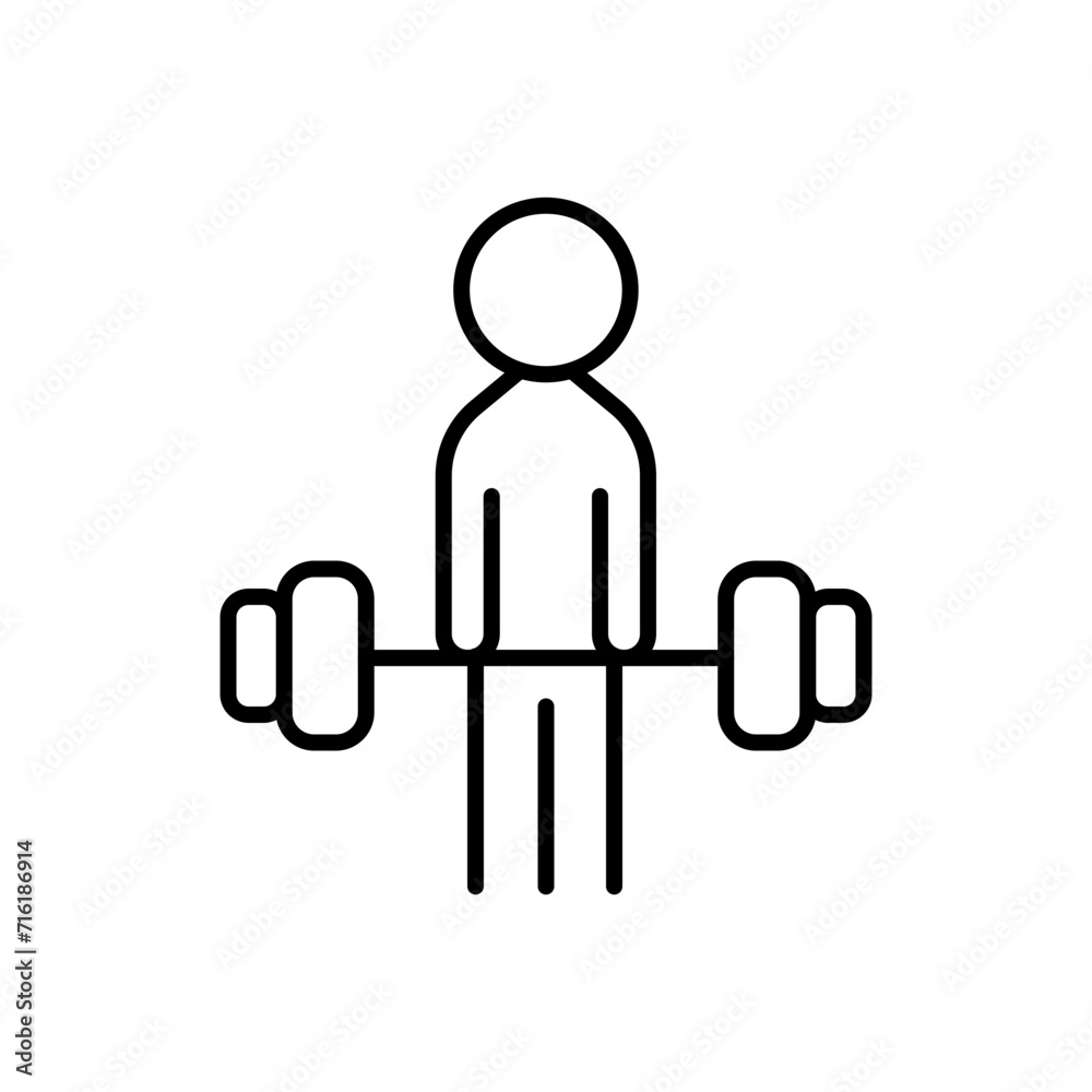 Weightlifting outline icons, minimalist vector illustration ,simple transparent graphic element .Isolated on white background Weightlifting outline icons, minimalist vector illustration ,simple transparent graphic element .Isolated on white background