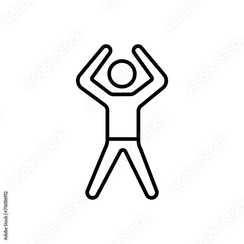 Workout outline icons, minimalist vector illustration ,simple transparent graphic element .Isolated on white background