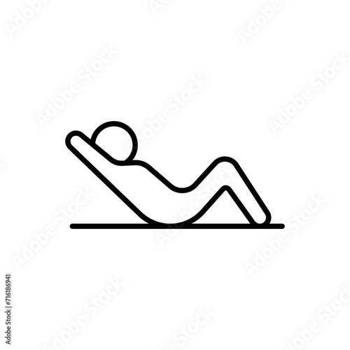 Sit up outline icons, minimalist vector illustration ,simple transparent graphic element .Isolated on white background