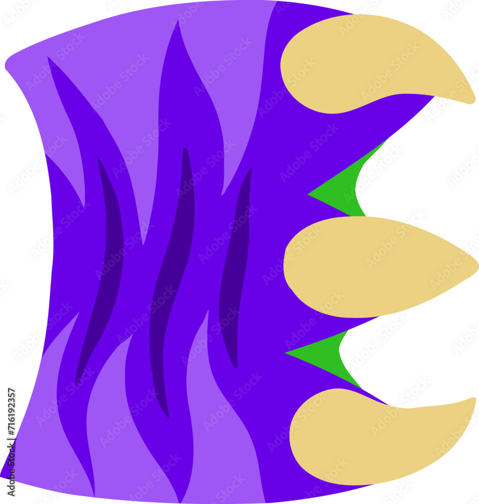 Fototapeta premium Dino Letter Alphabet E