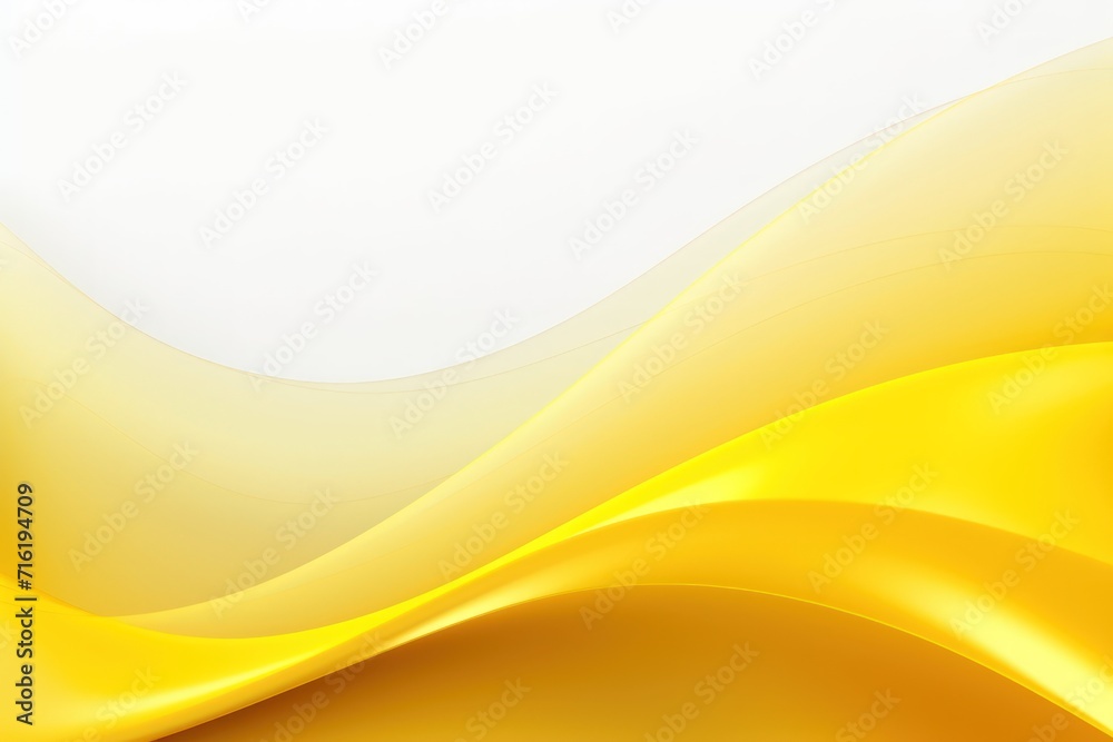 Abstract yellow wave background. Set of wavy lines in the horizontal plane. Wave made of smoke on white background
