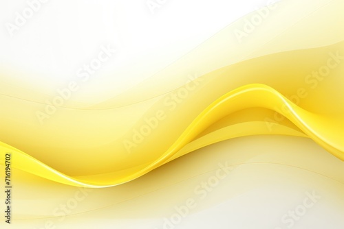 Abstract yellow wave background. Set of wavy lines in the horizontal plane. Wave made of smoke on white background